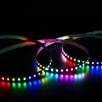 Tira de luces LED RGBW SPI SK6812, 12V, 24V, 96LED/M, control remoto, RGB, píxel digital inteligente, direccionable, cuerpo de cobre