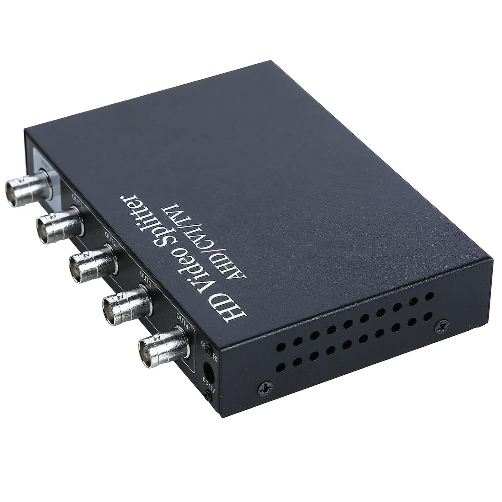 1 Input 4 Output BNC Video Splitter Box Coaxial Distributor Amplifier for Video Monitoring System CCTV Security Camera