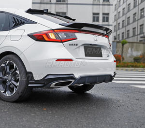 <b>For</b> Honda Civic Hatchback 11th Gen 2023 Body Kit Rear Bumper Lip Splitters <b>Diffuser</b> Glossy Black Mugen Style <b>Car</b> Accessories - Product Image 3