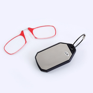 Petite boîte de <span class=keywords><strong>lunettes</strong></span> de lecture Portable 2023 <span class=keywords><strong>lunettes</strong></span> ovales visage Anti-blu-ray cadre léger unisexe prêt à l'emploi Mini <span class=keywords><strong>lunettes</strong></span> de nez à Clip - Product Image 3