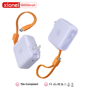 พาวเวอร์<span class=keywords><strong>แบ</strong></span>งค์แบบเสียบปลั๊กไฟ 10000mAh ชาร์จสมาร์ทวอทช์<span class=keywords><strong>แบ</strong></span>บไร้สาย สายคล้องคอใน<span class=keywords><strong>ต</strong></span>ัว PD20W 8 สี ขายส่ง - Product Image 1