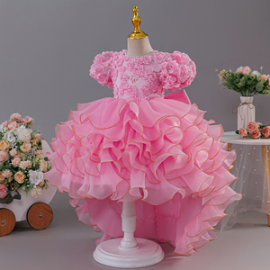 <span class=keywords><strong>Robe</strong></span> de mariée florale de style européen pour fille, élégante <span class=keywords><strong>robe</strong></span> de soirée queue-de-pie, <span class=keywords><strong>robe</strong></span> de fête pour fille, <span class=keywords><strong>robe</strong></span> de mode moelleuse pour fille avec nœud - Product Image 5