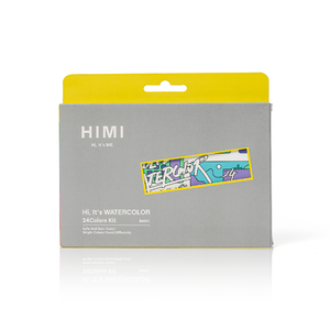 Kit de Acuarelas HIMI MIYA de 24 Colores, Estuche Blanco Lavable, Nuevo, Cuadrado - Product Image 1