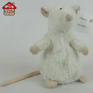 Baby Wit Pluche Muis Speelgoed Gevulde Realistische Dier Speelgoed Little Rat Voor Kids 'Gift