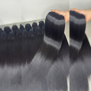 ผมแท้เวียดนาม Ksix Hair Virgin Super Double Drawn แบบเย็บสองชั้น  ตรงธรรมชาติ สีดำ  น้ำหนัก 100 กรัมต่อมัด - Product Image 1