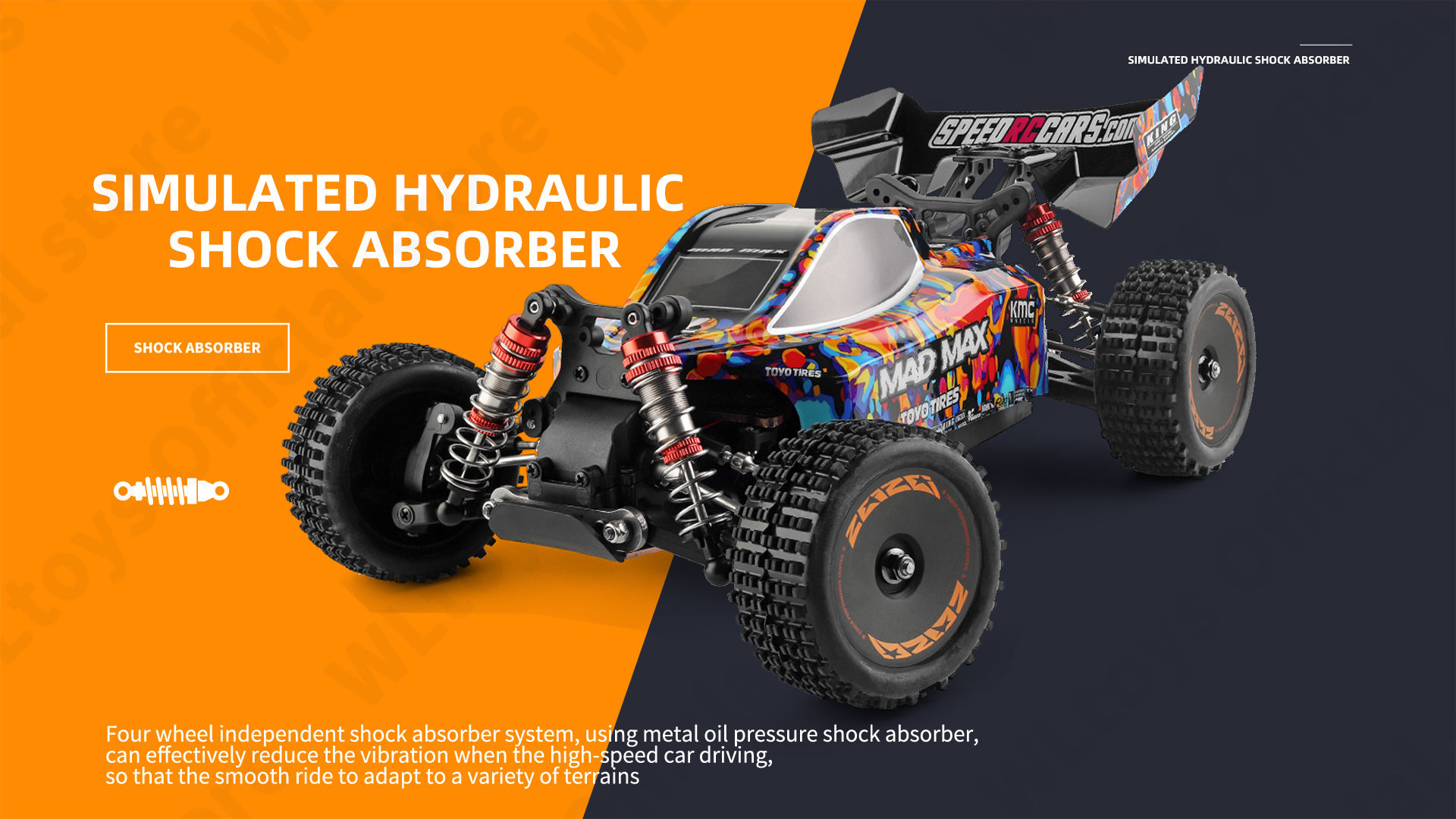 WLTOYS 184016 Brushless Motor RC Truck - 75KM/H 1:18 4WD Electric