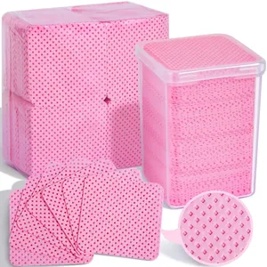 YIKOOLIN 200 Toallitas Sin Pelusa para Uñas, Toallitas para Quitar Pegamento de Pestañas, Toallitas para Remover Esmalte de Uñas para Productos Profesionales de Extensión de Pestañas - Product Image 1