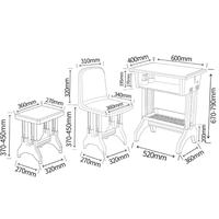 Ensemble de bureau et de chaise pour étudiants en plastique écologique au design moderne, réglable en hauteur, pour la salle de classe des enfants et l'étude à domicile