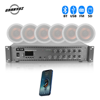Prix usine 700W 6 zones amplificateur de sonorisation avec matériau métallique de sortie 70V/100V pour système de musique de fond