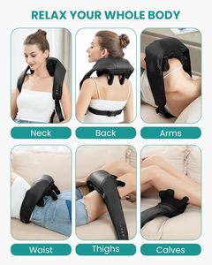 Almohada de Masaje Shiatsu Completa In the Trend CE, Negra, con Control de Tiempo, para Masaje de Cuello, Hombros y Espalda - 1 Año de Garantía - Product Image 5