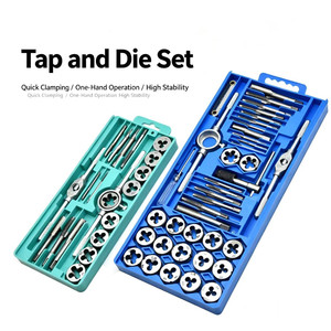 Kit d'outils de filetage manuel : jeu de tarauds et filières, clé à tarauds, <span class=keywords><strong>filière</strong></span> manuelle, foret à filetage, ensemble combiné de filières - Product Image 2