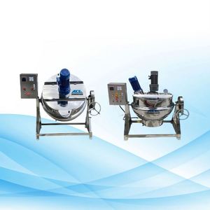 Ollas de cocina eléctricas comerciales de 50L y 100 litros, hervidor de vapor con camisa con agitador automático, herramienta de cocina para agitar mermelada - Product Image 1