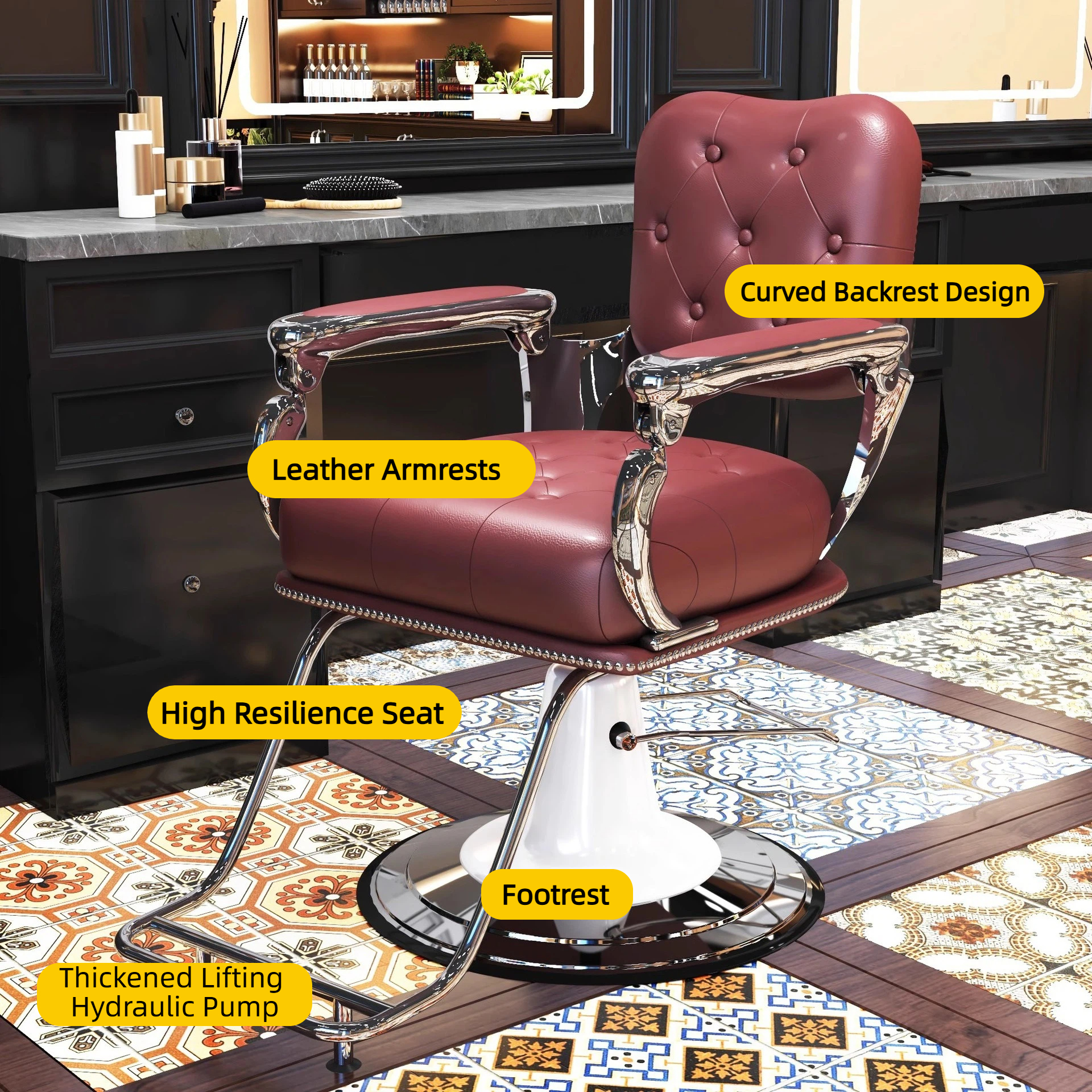 vintage hair stylist chair