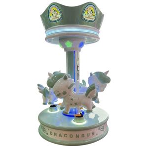 Electric Kids Carousel Soft Play <b>Mini</b> Ride Indoor Playground Equipment Spin Motorized Music <b>Light</b> Trojan Horse - Product Image 2