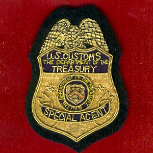 Écusson brodé en forme de bouclier pour Agent Spécial de la Douane et du Trésor des États-Unis, à coudre, en tissu, sans nickel - Product Image 1