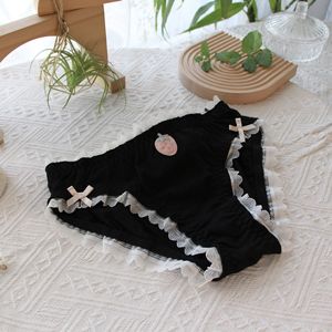 Tangas de Algodón Personalizadas, Sensuales y Románticas, de Cintura Baja para Mujer, Transpirables, de Secado Rápido, con Lazo Decorativo y Diseño Sólido - Product Image 3