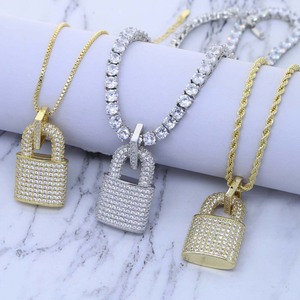 Kalung pria liontin kunci rantai tali <span class=keywords><strong>24</strong></span> "Perhiasan Pria Cz zirkonia kubik batu mikro kualitas tinggi - Product Image 6