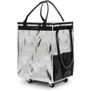 Bolsa de Compras Plegable Reutilizable, Bolsa de Supermercado de Gran Capacidad con 4 Ruedas Resistentes para el <span class=keywords><strong>Mercado</strong></span> - Product Image 2