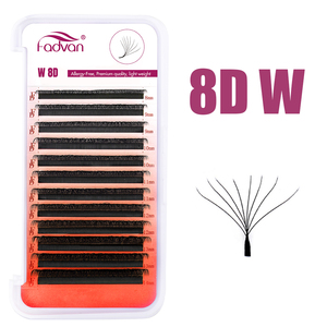 Ciglia <span class=keywords><strong>a</strong></span> YW <span class=keywords><strong>a</strong></span> doppia punta per auto-applicazione, ciglia individuali YW all'ingrosso, ciglia premade volume YW, extension ciglia 4D - Product Image 4