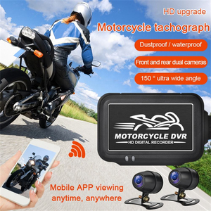 Cámara para Motocicleta, DVR con WiFi y GPS, Doble Cámara Delantera y Trasera Full HD 1080P, Impermeable, <span class=keywords><strong>Grabador</strong></span> <span class=keywords><strong>de</strong></span> Video para Moto, Tacógrafo - Product Image 2