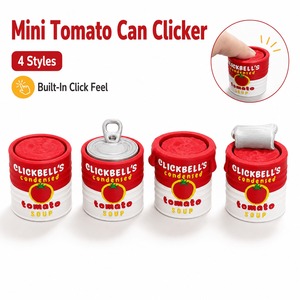 Adorno de Escritorio con Interruptor Mecánico Presionable en Forma de Lata de Sopa de Tomate Impreso en 3D, 4 Estilos, Decoración para Oficina y Hogar, Regalo Novedoso - Product Image 4