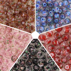 8/10/12mm multicolore <span class=keywords><strong>Murano</strong></span> trasparente fiore sfaccettato Lampwork cristallo <span class=keywords><strong>perline</strong></span> <span class=keywords><strong>di</strong></span> <span class=keywords><strong>vetro</strong></span> per gioielli braccialetto fai da te fare mestiere - Product Image 2