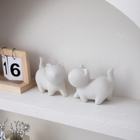 Figurine de chat en résine fluide dégoulinant pour enfants, bricolage artistique et artisanal, ornements décoratifs pour verser des peintures et des kits d'outils