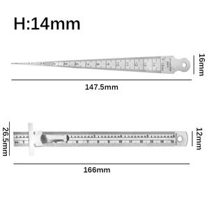 ไม้บรรทัดวัดมุมแบบลิ่มสแตนเลส ความแม่นยำสูง สำหรับการวัดที่แม่นยำ - Product Image 4
