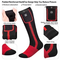 Chaussettes chauffantes rechargeables à batterie électrique, tissu respirant en coton, chaussettes chauffantes épaisses en fil chauffant SS04R