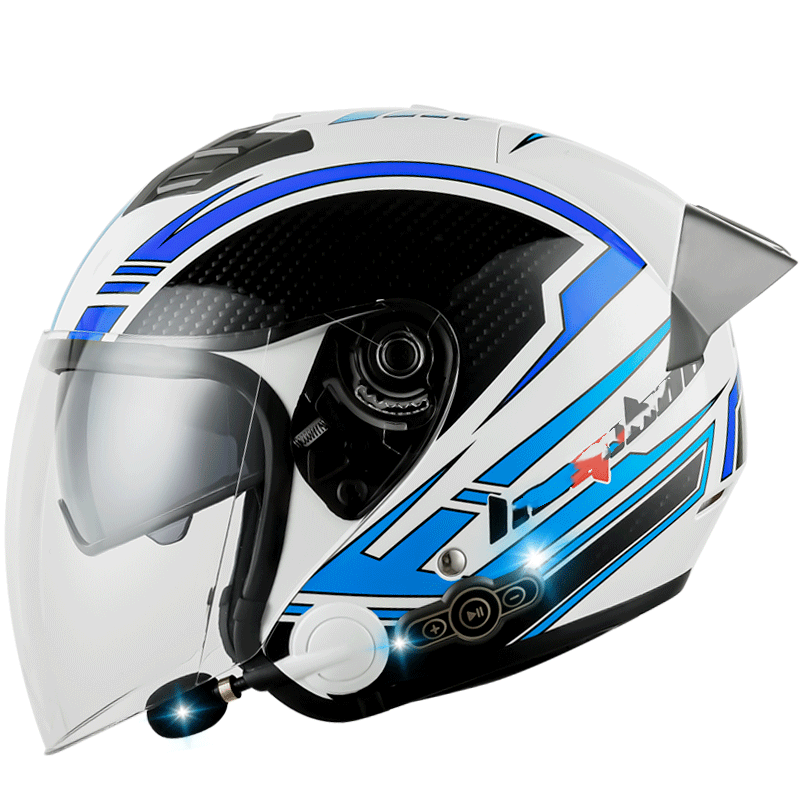 White Phantom Gray Tail Wing Dual Visors