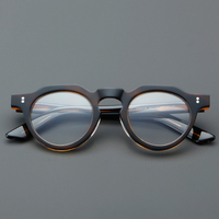 2024 classique rond acétate épais lunettes cadre hommes luxe concepteur myope lunettes cadre