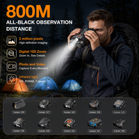 Jumelles de vision nocturne numériques HD Inskam 326, portée 800 m, batterie 5000 mAh, avec écran IPS 3 pouces