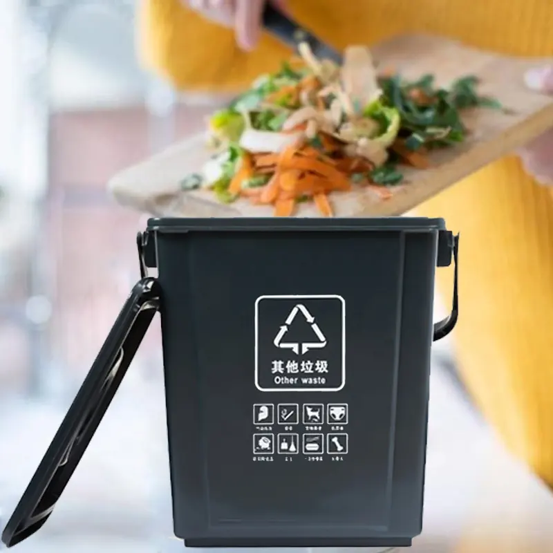Cubo de compost Interior incluye revestimiento de cubo interior y filtro de carbono, papelera de reciclaje para residuos de alimentos