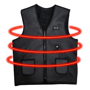 Gilet de chauffage unisexe léger rechargeable avec batterie USB 5 zones de chauffage 2 contrôleurs séparés pour garder le corps au chaud - Product Image 5