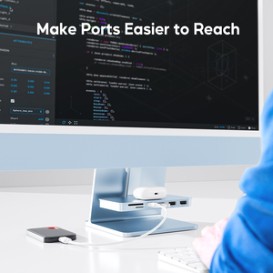 USB C <span class=keywords><strong>HUB</strong></span> cho iMac - 10Gbps NVMe SATA SSD, USB A/C 10Gbps, 2USB một 2.0, SD/TF cho iMac 24 inch & Studio hiển thị 2 màu xanh - Product Image 6