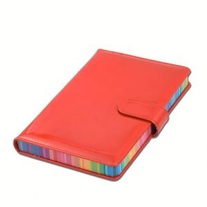 Carnet A5 en cuir PU imperméable, imprimé au laser, avec reliure cousue, pour l'école et la pratique, multicolore, motif tissu exquis - Product Image 3
