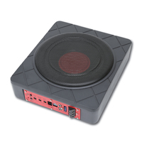 OEM 8 İnç 10 İnç Koltuk Altı Aktif Araba Subwoofer'ı İnce Tasarım 12V RMS Yüksek Verimli Bas Kutusu Oto Ses Hoparlörü