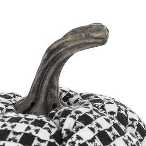 DB Lot de 2 7x7x6.7 \ "Décor en tissu de citrouille à carreaux noir-blanc pour les fournitures de vacances d'Halloween - Product Image 4