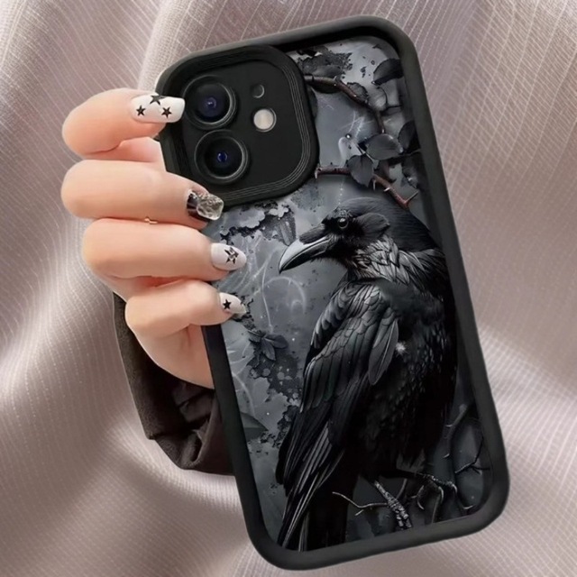 Great Crow Bird Photo Print Ladder Lens Style Shockproof TPU Mobile Phone Cover Case for Iphone 11 12 13 14 15 16 17 18 Pro Max