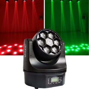 Maite 6x15w Bee Eye RGBW 4-in-1 chùm giai đoạn LED di chuyển đầu ánh sáng với màu xanh lá cây ánh sáng laser DMX512 điều khiển cho DJ tổ chức sự kiện Disco - Product Image 1