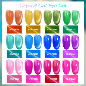R S Nail Custom 8g Crystal Cat Eye Gel 12 colores Ventas al por mayor Profesional Soak Off Led Uv Gel Nail Supplies Diy Nail Art Beauty - Product Image 6