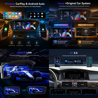Radio Mobil Podofo untuk BMW Seri 3/5 E60 2005-2008 9.3" IPS Wireless CarPlay Android Auto AirPlay Dual USB Kamera AHD Linux ODM