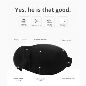 Antifaz para Dormir 3D Mejorado, Estereoscópico, Bloquea la Luz, para Descansos al Aire Libre, Diseño de Alas Nasales para <span class=keywords><strong>Aliviar</strong></span> la Fatiga, Poliéster - Product Image 2