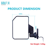 Espejo Retrovisor Lateral Angular para Carro de Golf con Luz LED Integrada, Cumple con la Normativa DOT (Par)