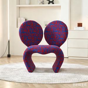 Silla de Ocio Moderna para Sala de Estar o Dormitorio, con Forma de Dibujos Animados, Silla Infantil de Metal con Tapicería de Tela, Estilo <span class=keywords><strong>Mickey</strong></span>, para Hotel o Villa - Product Image 2