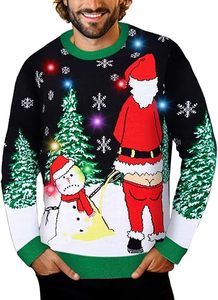 2025 Custom LOGO Knitted Pullover Ugly Holiday Led <strong>Christmas</strong> Sweater <strong>Lights</strong> up Funny Deer <strong>Christmas</strong> <strong>Jumper</strong> - Product Image 4