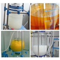 Réacteur chimique en verre à enveloppe chauffante automatique à haute température pour laboratoire, modèle TOPT-30L, 20L, 50L, 100L, avec pompe et moteur