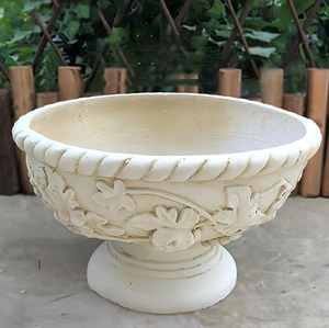 Moules à pots de fleurs réutilisables en silicone à l'intérieur et en fibre de verre à l'extérieur pour le moulage de pots en ciment et béton pour jardin, cour et usage domestique - Product Image 4