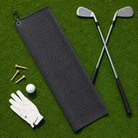 Serviette de golf anti-sable, faible peluchage, nettoyage facile par secouage, tissu idéal pour les terrains de golf et l'entraînement en extérieur