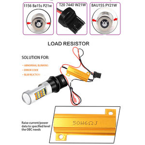 Luz de Señal de Giro LED de Doble Color 42SMD 2835, 6000K Blanco Amarillo, Canbus DRL, Lámpara de Reversa, 20W 12V, Bombillas Universales Remanufacturadas - Product Image 4